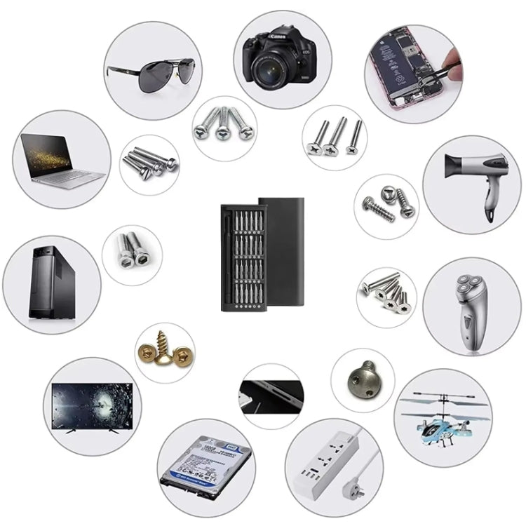 25 in 1 Screwdriver Set Magnetic Repair Tools, Plastic Handle