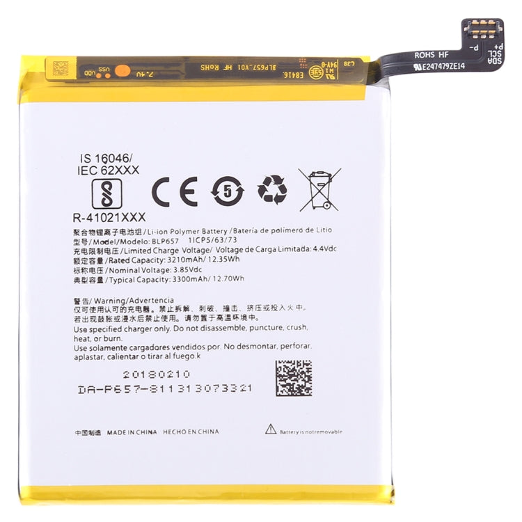 適用於OnePlus 6 3210mAh 鋰離子聚合物電池 BLP657