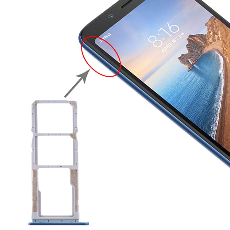 適用於 小米 Redmi 7A SIM卡+SIM卡+Micro SD卡 卡托