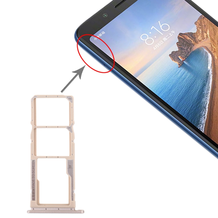 適用於 小米 Redmi 7A SIM卡+SIM卡+Micro SD卡 卡托