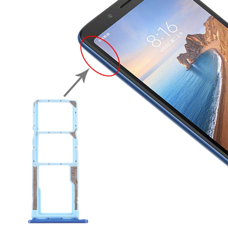 適用於 小米 Redmi 7A SIM卡+SIM卡+Micro SD卡 卡托