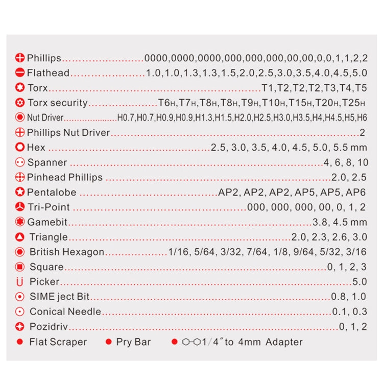 Kaisi K-9126 126合1 磁性螺絲刀套裝精密螺絲刀工具套裝維修手動工具