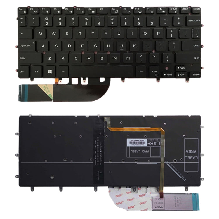 適用於DELL Inspiron XPS 13 7000 7347 7348 7352 7353 7359 15 7547 7548 9343 9350 9360 N7548 美式鍵盤帶背光