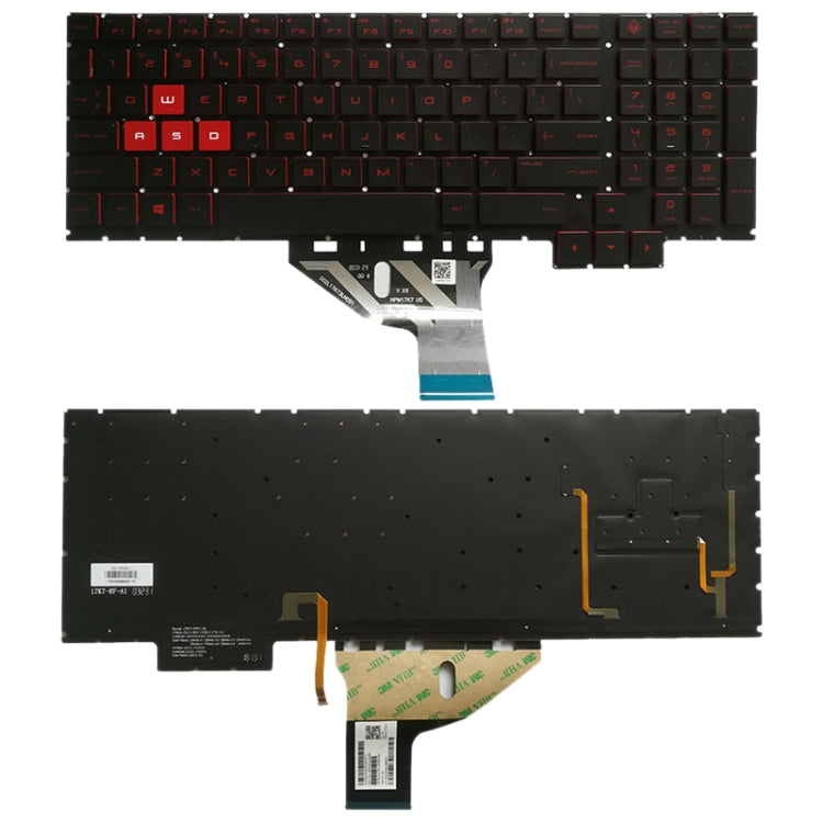 適用於HP Omen 15-CE 15-CE000 15-CE026TX 15-CE005TX 15-CE006TX 15-CE001TX 15-CE002TX  美式鍵盤帶背光