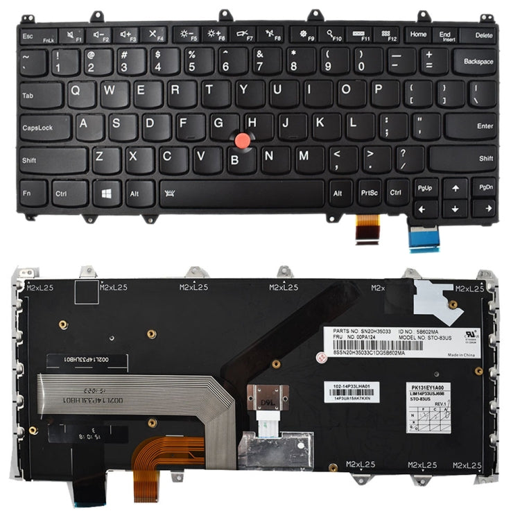 適用於Lenovo IBM ThinkPad Yoga 260 12.5英寸 美式鍵盤