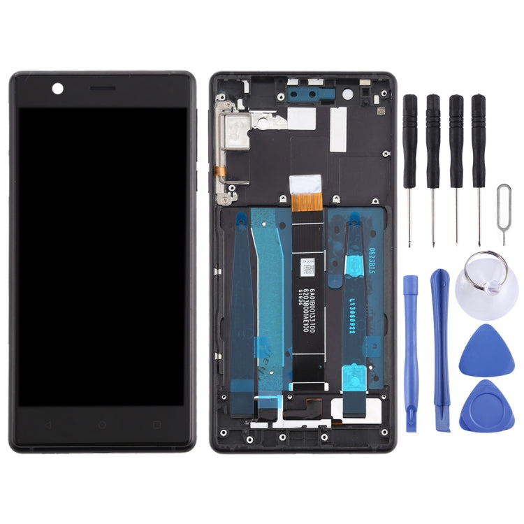 適用於 Nokia 3 TA-1032 TFT材質液晶觸摸總成帶框和側鍵