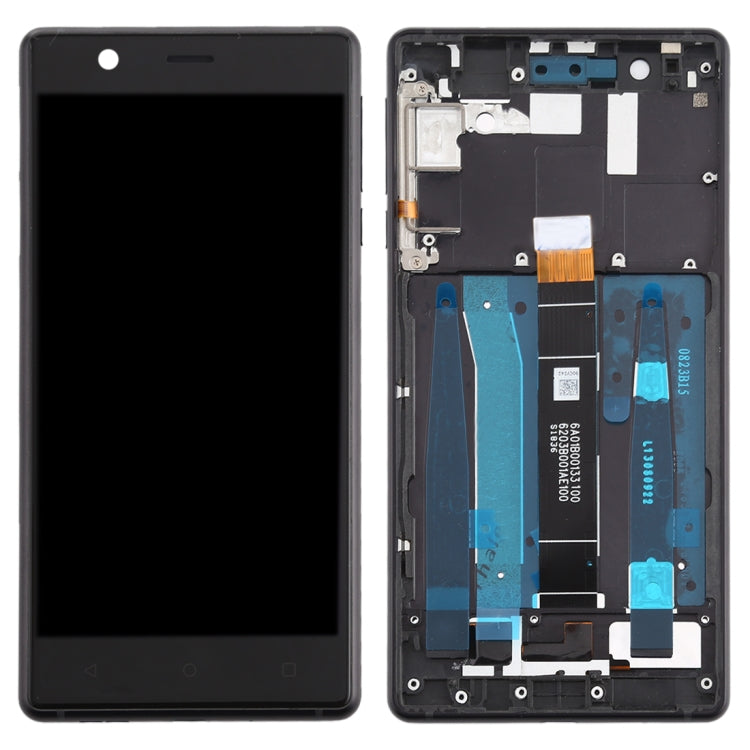 適用於 Nokia 3 TA-1032 TFT材質液晶觸摸總成帶框和側鍵