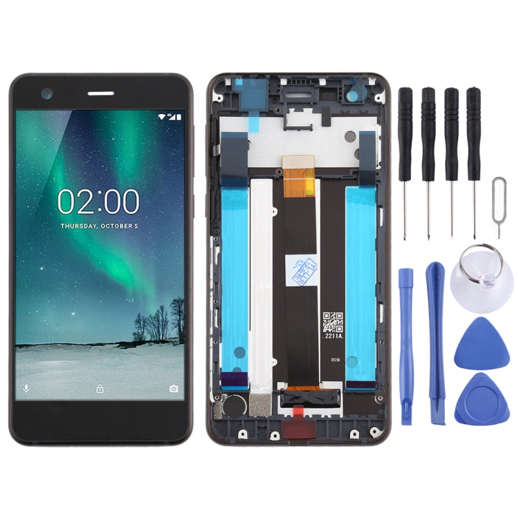 適用於 Nokia 2 N2 TA-1007 TA-1029 TA-1023 TA-1035 TA-1011 TFT材質 液晶觸摸總成帶框和側鍵