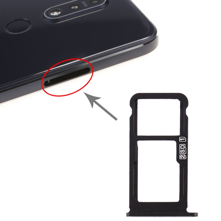 適用於 Nokia 7.1 / TA-1100 TA-1096 TA-1095 TA-1085 TA-1097 SIM卡+SIM卡/Micro SD卡托
