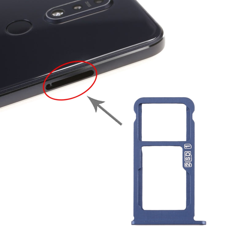 適用於 Nokia 7.1 / TA-1100 TA-1096 TA-1095 TA-1085 TA-1097 SIM卡+SIM卡/Micro SD卡托
