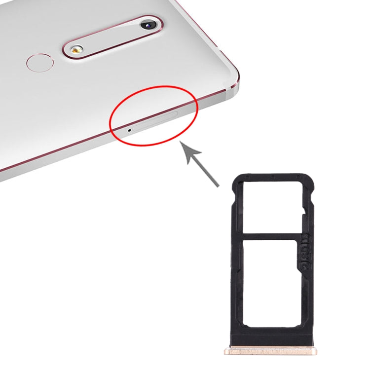 適用於 Nokia 6.1 / 6  / TA-1043 TA-1045 TA-1050 TA-1054 TA-1068 SIM卡+SIM卡/Micro SD卡托