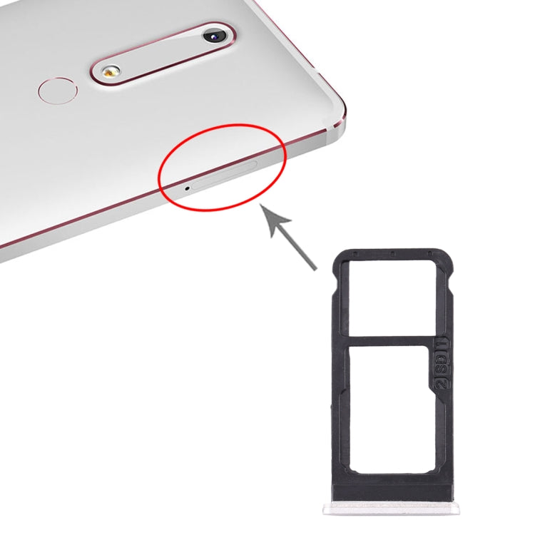 適用於 Nokia 6.1 / 6  / TA-1043 TA-1045 TA-1050 TA-1054 TA-1068 SIM卡+SIM卡/Micro SD卡托