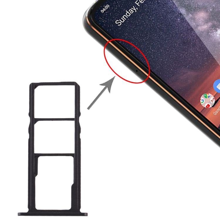 適用於 Nokia 3.2 TA-1156 TA-1159 TA-1164 SIM卡+SIM卡+Micro SD卡托