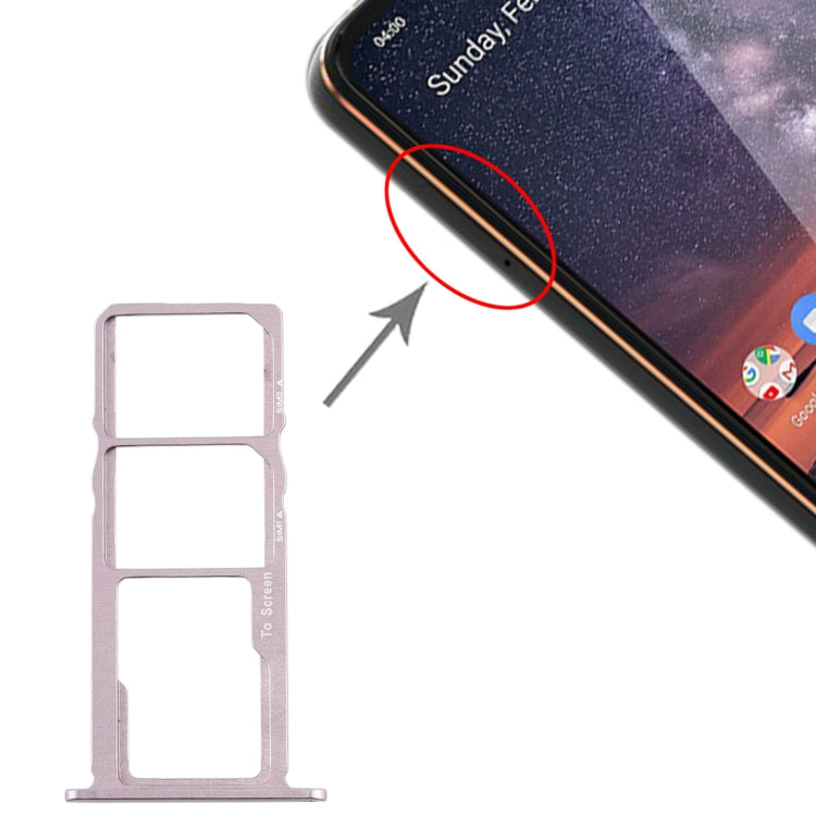 適用於 Nokia 3.2 TA-1156 TA-1159 TA-1164 SIM卡+SIM卡+Micro SD卡托