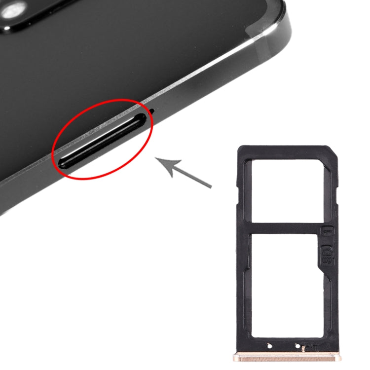 適用於 Nokia 6 TA-1000 TA-1003 TA-1021 TA-1025 TA-1033 TA-1039 SIM卡+SIM卡/Micro SD卡托