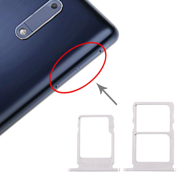 適用於 Nokia 5 / N5 TA-1024 TA-1027 TA-1044 TA-1053 SIM卡+SIM卡+Micro SD卡托