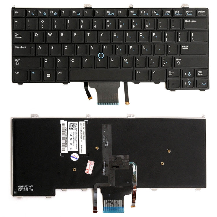 適用於DELL latitude 12 7000 E7240 E7440 E7420 美式鍵盤帶背光