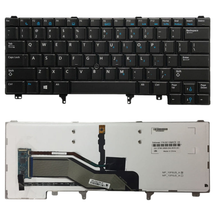 適用於Dell Latitude E6420 E6320 E6430 E5420 E5430 E6430s 美式鍵盤帶背光和指點