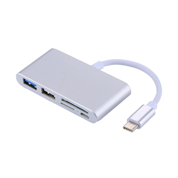5合1 Micro SD +SD + USB3.0 + USB2.0 + Micro USB 轉 Type-C HUB OTG讀卡器適配器