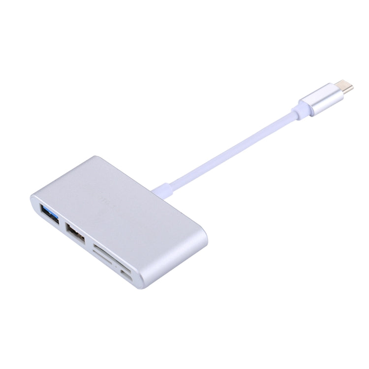 5合1 Micro SD +SD + USB3.0 + USB2.0 + Micro USB 轉 Type-C HUB OTG讀卡器適配器