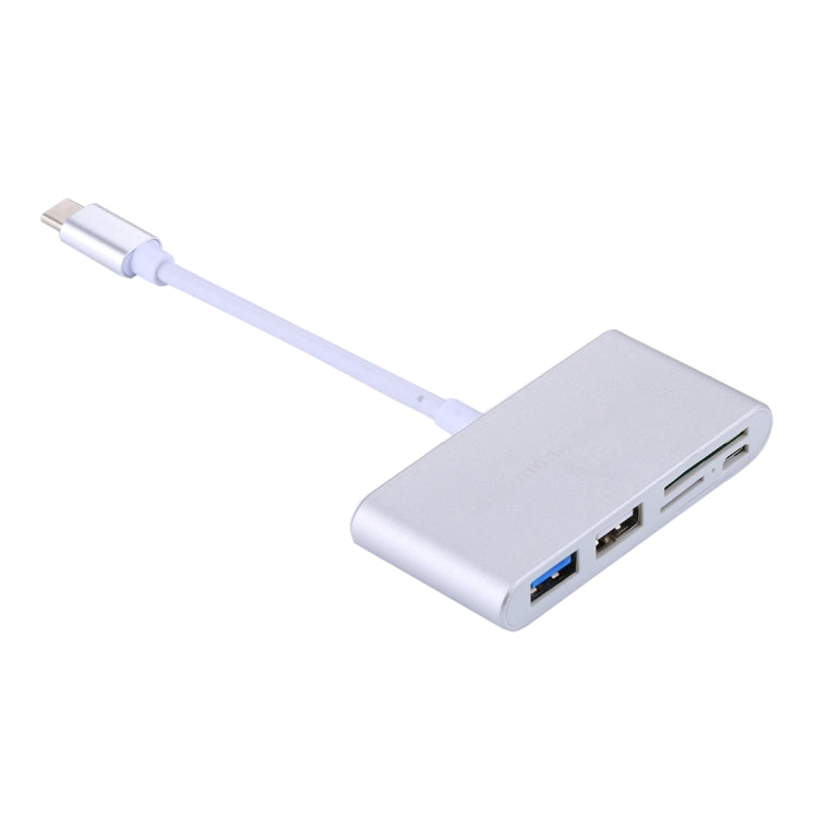 5合1 Micro SD +SD + USB3.0 + USB2.0 + Micro USB 轉 Type-C HUB OTG讀卡器適配器