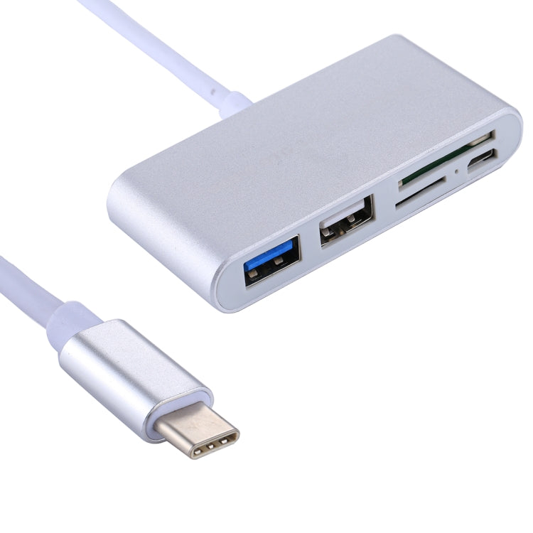 5合1 Micro SD +SD + USB3.0 + USB2.0 + Micro USB 轉 Type-C HUB OTG讀卡器適配器