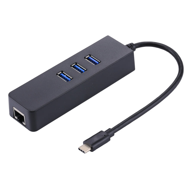 USB-C / Type-C 轉 3口USB3.0 + RJ45 HUB 多功能網絡適配器