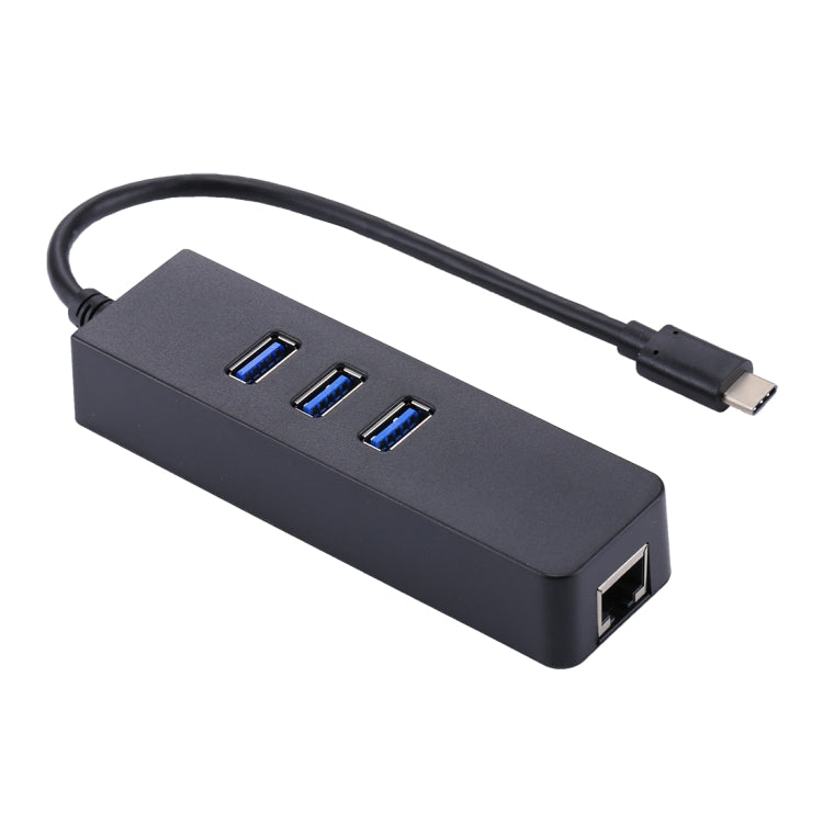 USB-C / Type-C 轉 3口USB3.0 + RJ45 HUB 多功能網絡適配器