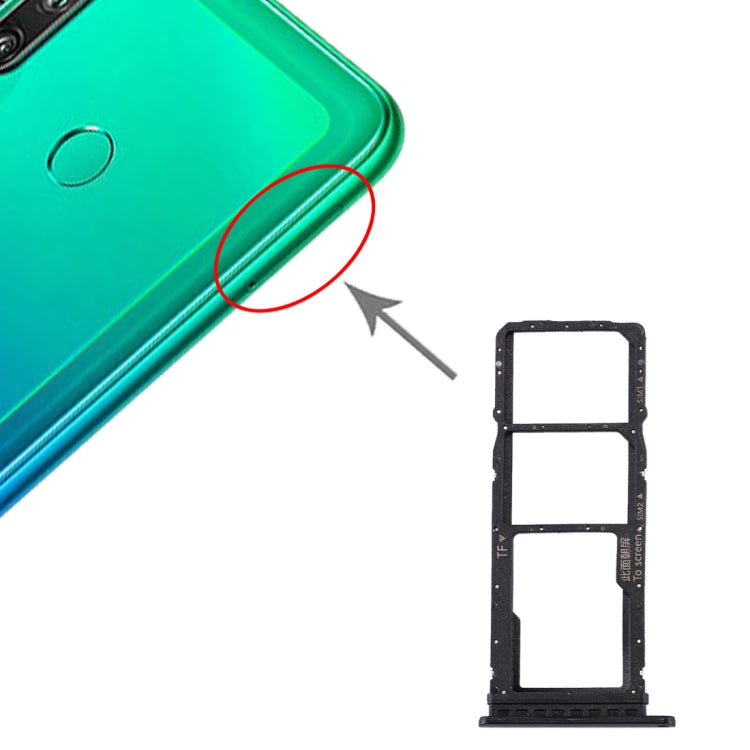 適用於 華為 P40 Lite E / Enjoy 10 SIM卡+SIM卡+Micro SD卡  卡托