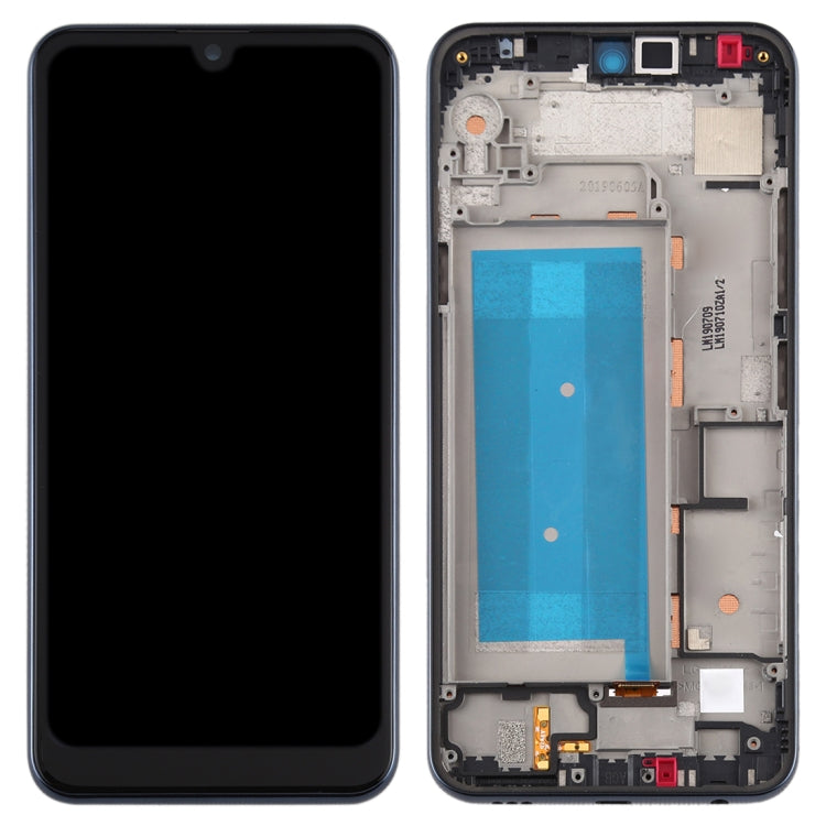 適用於 LG Q60 TFT材質 液晶觸摸總成帶框，雙卡版