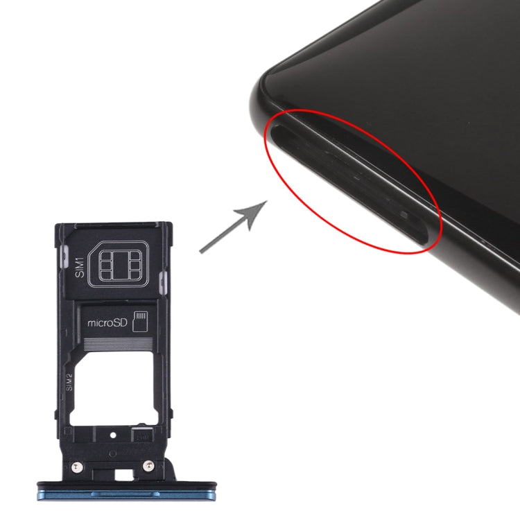 適用於 Sony Xperia XZ2 SIM卡+SIM卡+Micro SD卡 卡托