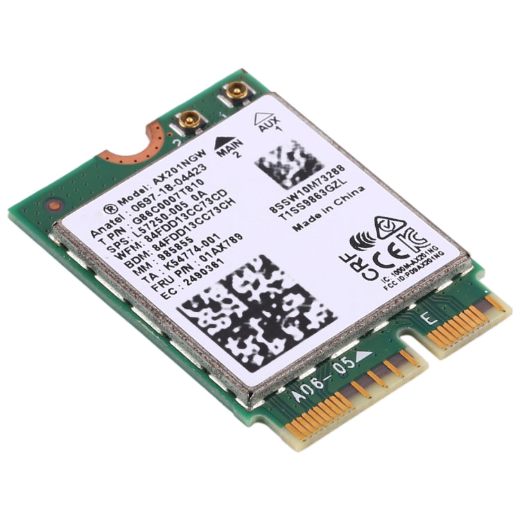 AX201藍牙5.0雙頻2.4G / 5G無線NGFF Wifi卡AX201NGW 802.11 ac / ax 2.4Gbps Wlan適配器