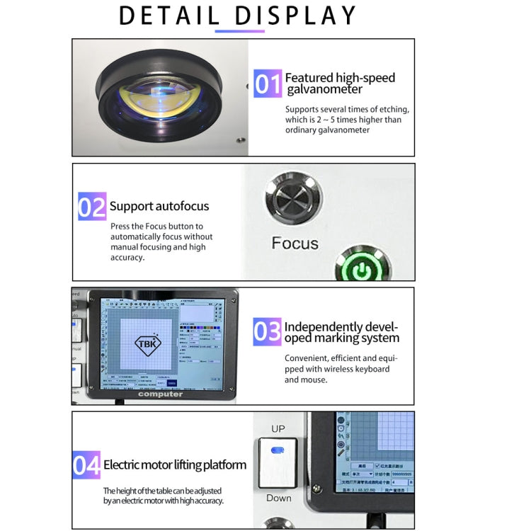 TBK958B 全自動迷你激光打標拆屏機