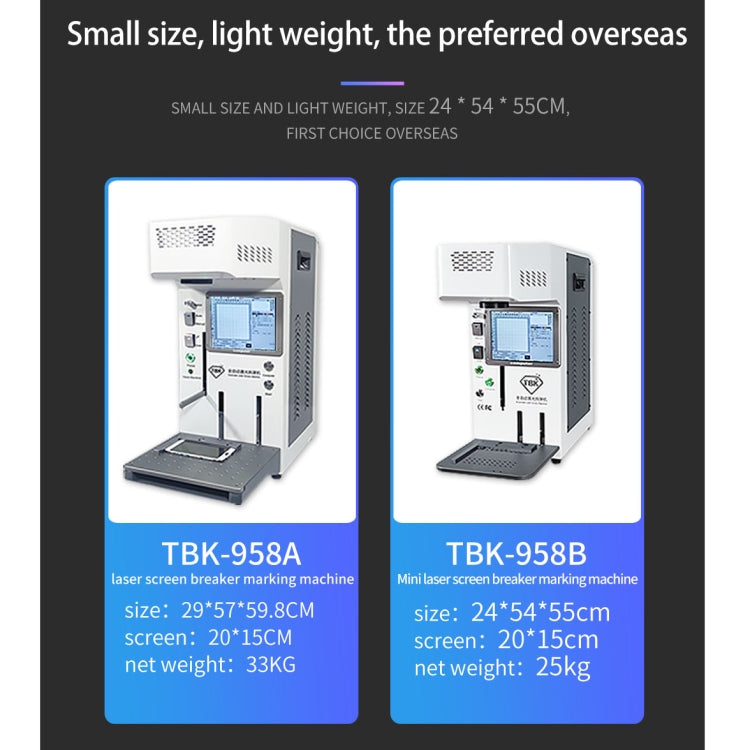 TBK958B 全自動迷你激光打標拆屏機