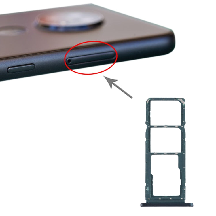 適用於 Nokia 7.2 / 6.2 TA-1196 TA-1198 TA-1200 TA-1187 TA-1201 SIM卡+SIM卡+Micro SD卡 卡托