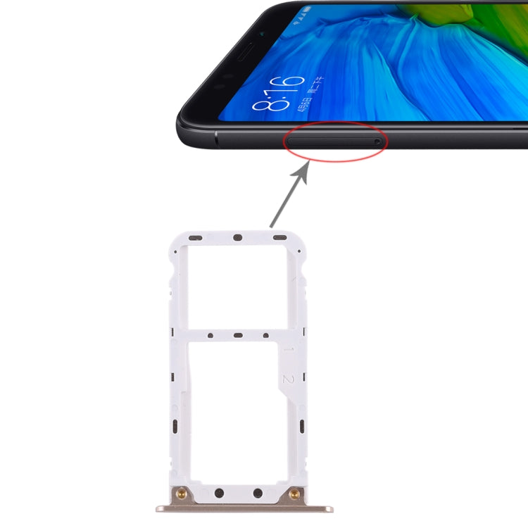 適用於小米紅米5 Plus SIM卡托和Micro SD卡托 雙卡