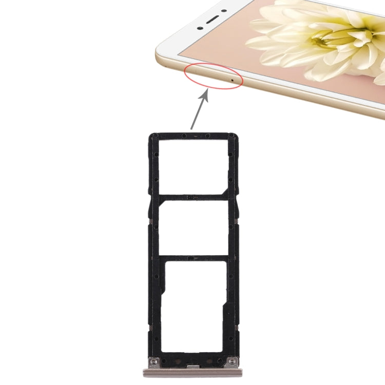 適用於小米紅米Note 5A 雙SIM卡托和Micro SD卡托 三卡
