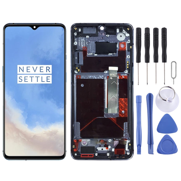 適用於OnePlus 7T HD1901 HD1903 HD1900 HD1905 OEM液晶觸摸總成帶框