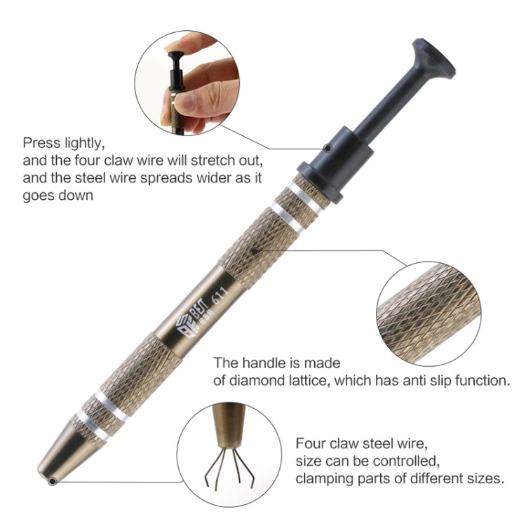 BEST 精密零件抓取器四爪拾取工具