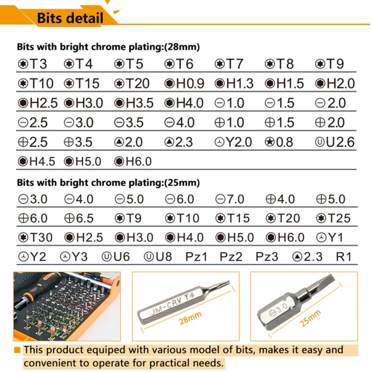 JAKEMY JM-6113 73合1 家用五金工具套裝 螺絲刀修理工具