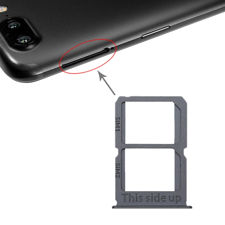 黑色 適用於OnePlus 5T A5010 SIM卡+SIM卡 卡托 雙卡