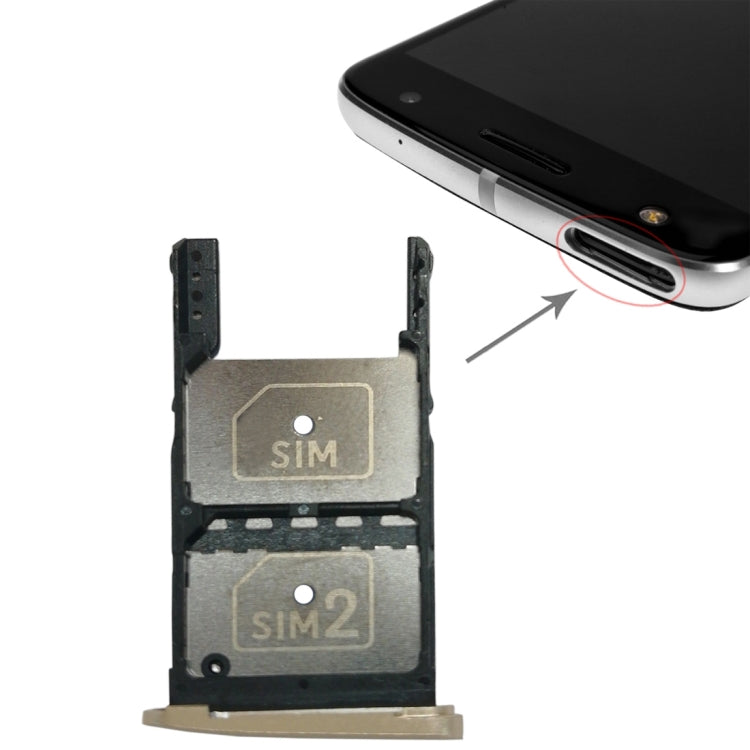 適用於摩托羅拉 Moto Z Play SIM卡+SIM卡+Micro SD卡 卡托 雙卡