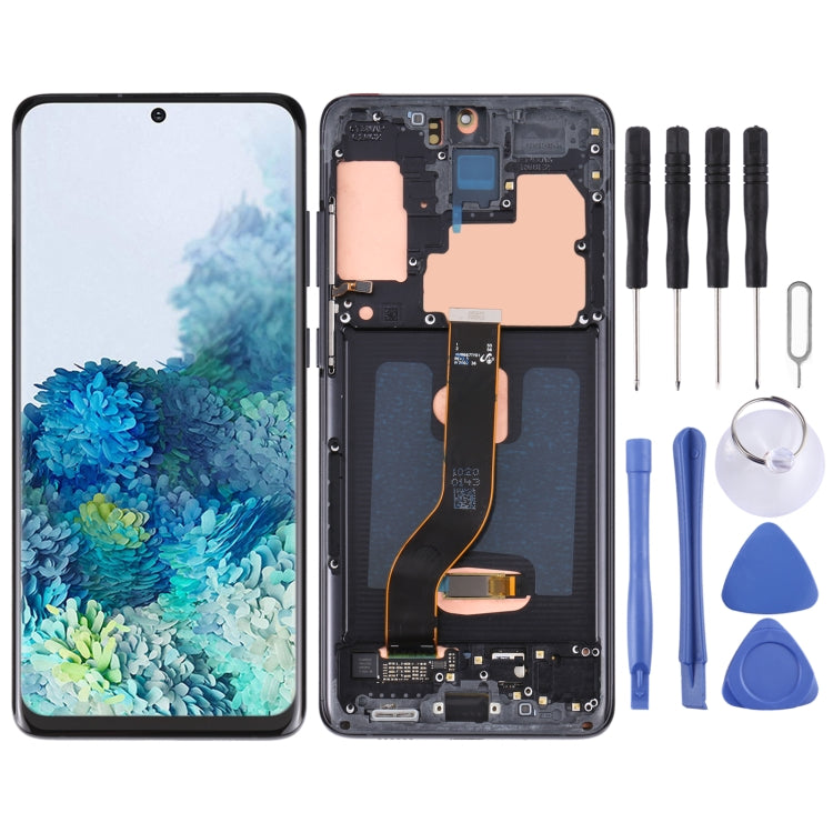 適用於 三星 Galaxy S20+ 5G SM-G986B/G985 原裝Super AMOLED液晶觸摸總成帶框