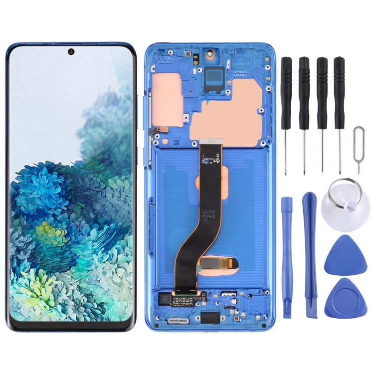 適用於 三星 Galaxy S20+ 5G SM-G986B/G985 原裝Super AMOLED液晶觸摸總成帶框
