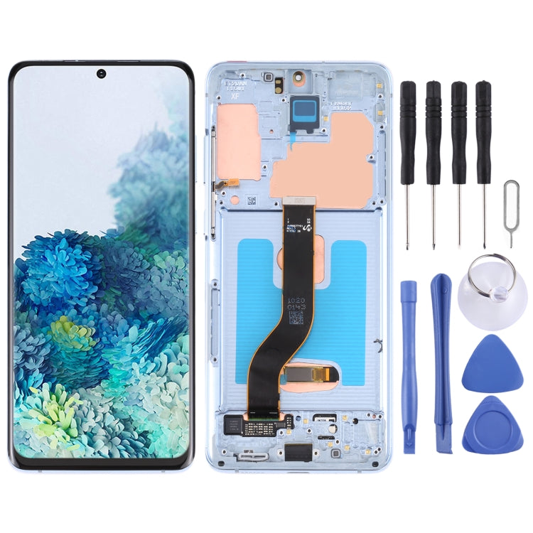 適用於 三星 Galaxy S20+ 5G SM-G986B/G985 原裝Super AMOLED液晶觸摸總成帶框