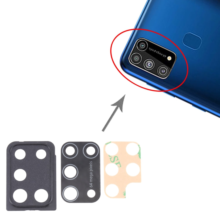 適用於三星 Galaxy M31 / Galaxy M31 Prime SM-M315 相圈后攝像頭框帶鏡片 10套一賣