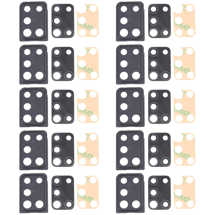 適用於三星 Galaxy A21s SM-A217 相圈后攝像頭框帶鏡片 10套一賣