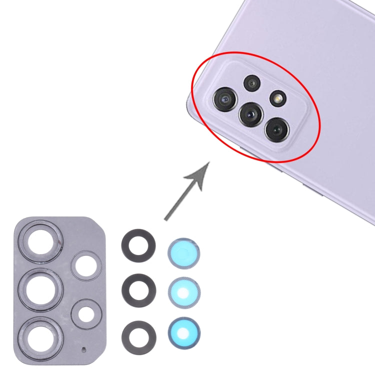 適用於三星 Galaxy A72 SM-A725 相圈后攝像頭框帶鏡片 10套一賣