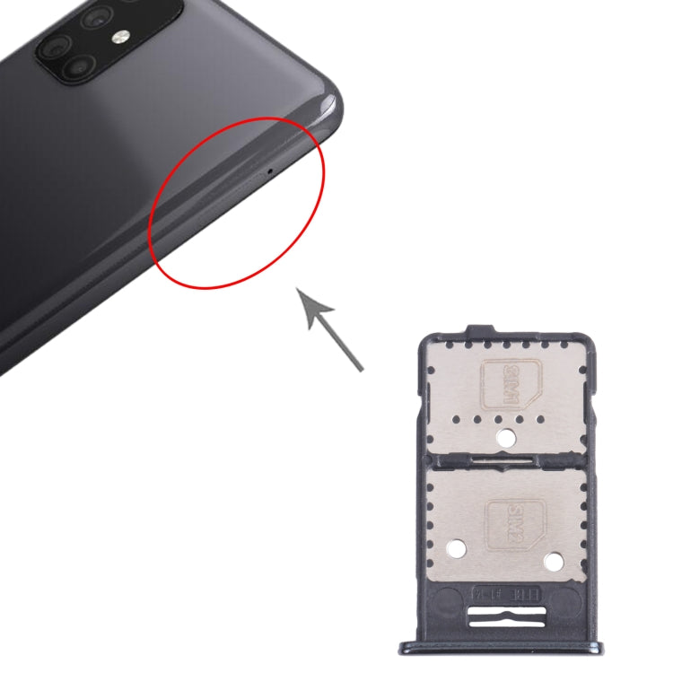 適用於 三星 Galaxy M31s SM-M317 SIM卡+SIM卡 + Micro SD卡 雙卡 卡托