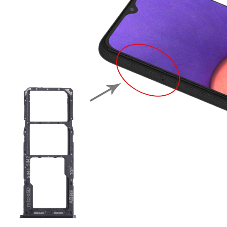 適用於 三星 Galaxy A22 SM-A225 SIM卡+SIM卡 + Micro SD卡 雙卡 卡托